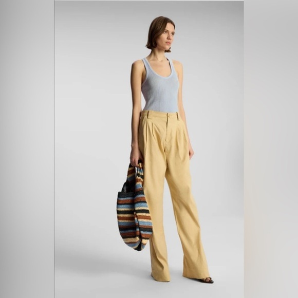 A.L.C‎ Tommy II Stretch Linen Blend Dress Pant sz 6 Med Miso - Picture 3 of 10